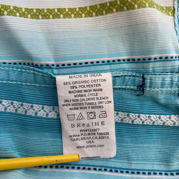 PrAna Hiking Fishing Outdoors Button Down Shirt Men's Size L Organic Cotton EUC - Picture 10 of 13